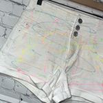 No Boundaries Vintage Look 80’s High Waisted White Shorts Neon Graffiti Jr Size 11 Photo 4