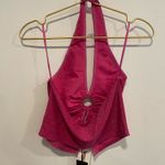 Sincerely Jules Sparkly pink halter crop top Photo 1