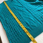 Karen Scott sweater 3/4 sleeves round neck cable knit look size large Photo 2