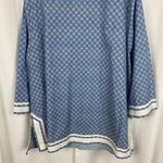 NicoBlu Cotton Capri Tunic in Blue Vietre Porcelain Print Sz.2X Photo 13