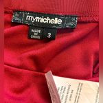 My Michelle  Short Cocktail Dress Juniors Size 3 Red Strapless Ruched Embellished Photo 6