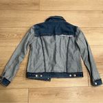 7 For All Mankind  Inside Out Classic Jacket Blue Denim Jean Frayed Size S Photo 3