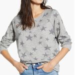 Rails Theo Sweater Melange Gray Stars Sweatshirt Top Medium Star Print Grey Photo 0