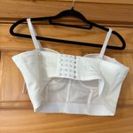 White rhinestone fringe crop top and skirt set Size L Photo 1