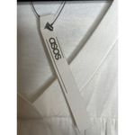 ASOS  NEW White Size 00 Mini Baby Doll Dress Short Sleeve V Neck Photo 2