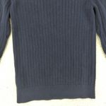 Tommy Hilfiger Navy Blue Ribbed Knit Sweater H Logo Women's Size Medium Preppy Photo 9