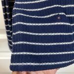 Lucky Brand  Navy & White Striped Henley L/S Pullover Shirt Size Large #4688 Photo 4