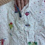 Vilagallo Linen Martini Cocktail Popover Top Size 38 US 6 White Photo 2