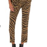 NILI LOTAN Jenna Pants Tiger Print Straight Leg Low Rise Size 2 or 27 Tan Photo 11