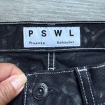 Proenza Schouler Tie Dye Black Denim 100% Cotton Mini Skirt Size 2 Frayed Hem Photo 1