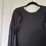 Lush Clothing Lush Black Ruffle Blouse Size Medium Photo 1