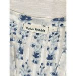 Roberta Roller Rabbit Roller Rabbit Cotton White Blue Floral Loose Flowy Peasant Blouse Women’s Size S Photo 2