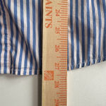 J. McLaughlin  Women's Medium Button Down Blue And Pink‎ Stripe Cotton Blend Photo 7