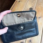 Coach Black Leather Mini Wristlet Bag Photo 3