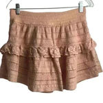 Aerie  Women's M Light Pink Lace Ruffle Mini Skirt Summer Casual NWT Photo 8