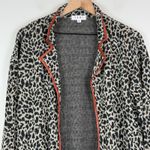 THML  Cardigan Women's Medium Multi Leopard Print Open Front Long‎ Cozy Sweater Photo 1