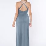 Azazie  Kalea Dusty Blue bridesmaid dress Photo 9