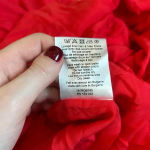 Sezane Editions Dress Alma Silk Red Tiered Ruffled Open Back Mini Dress Size 38 Red Photo 7