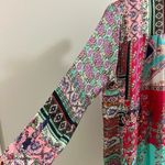 Johnny Was NWOT  Floral Silk Long Sleeves Tunic Dress Multicolor Bohemia Size S Photo 9