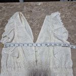 Love The Label Shopbop boho coquette girly fairy Cream Eyelet Ruffle Dress Small White Photo 11