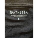 Athleta  Top Womens Size Small Short Sleeve‎ T-Shirt Lightweight Black Preppy Photo 2