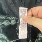 Victoria's Secret Victoria’s Secret crushed green velvet black lace thong bodysuit size large Photo 6