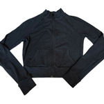 SKIMS  Women’s‎ M Zip Up Track Jacket Charcoal Black Cropped Sporty Loungewear Photo 0