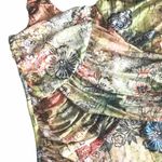 new Boho Chic ❤︎ Floral Watercolor Print Draped Halter Top ❤︎ Pin Up ❤︎ Large Blue Photo 4