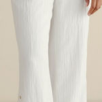 Soft Surroundings Soft‎ Surroundings Oceo Gauze Wide Leg Pants Size Medium EUC in Ivory Pearl Photo 0