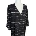 Vince 100% Silk Tunic Dress XS Black V-Neck Minimalist Quiet Luxury Oversized Photo 3