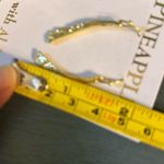 Pineapples Made In Aloha, Hawaii Gold Plated Earrings with a little bing Photo 2