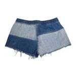 Aerie Womens M Denim Jean Patchwork Pull On Drawstring Cutoff Shorts Photo 2