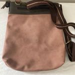 Chala Gemini Messenger Crossbody Bag Vegan Leather Minimalist Dusty Rose Pink Photo 9