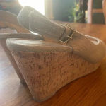 Maurice's  Cork Wedge Heels Sz 10 Danielle Slingback Open Toe Cute! EUC! Bin‎ A Photo 6
