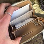 Coach Authentic  1941 calf leather /signature jacquard 3 compartnents zip Wallet Photo 1