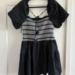 Anthropologie NWT Short Puff Sleeve Square Neck Smocked Mini Dress Photo 4