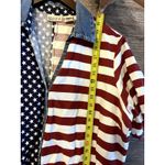American USA Flag Shirt Vintage Cotton Chambray Patriot Size XXL 20 Button Down Blue Photo 7