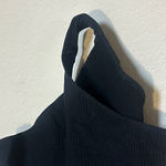 Reformation  Jeans Crystal Black Ribbed Bodysuit Size Small Photo 4