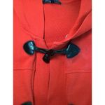 Jones New York Hooded Faux Leather Toggle Closure Cardigan Red Sz. 1X (flaws) Photo 8