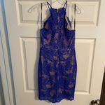 B Darlin Blue Crotchet Dress Photo 2