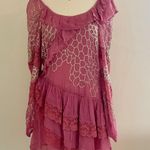 Love Shack Fancy NWT Pink And Gold Angora Mini Dress Photo 1