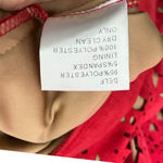 Tadashi Shoji  Red Laser Cut Dress Women’s Size 14 Sheath Lined Formal Photo 6