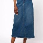 Denim & Co . 96% cotton stretch mid-length pencil skirt Photo 0
