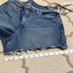 Gap  4” high rise stride dark indigo Blue Jean Shorts with Frayed Hem, size 12 Photo 7