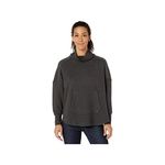 prAna NWT New Womens M Cozy Up Poncho Charcoal Heather Dark Gray Pocket Photo 1