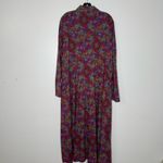 Natural Life Christa Cranberry Brown Floral Cotton Midi Dress Photo 5