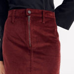 Madewell  Stretch Velveteen Skirt - burgundy - size 31 Photo 0