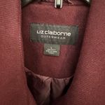 Liz Claiborne  NEW pleated single-breasted wool dress pockets red wine coat Photo 1