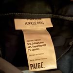 Paige Hoxton Ankle Peg Velvet Jeans Sea Blue High Rise Button Fly NWT Size 30 Photo 9