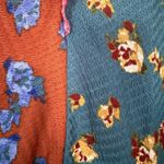 Anthropologie Mini Dress Size XL Ruffled Bell Sleeve Plunging V-Neck Floral Photo 6